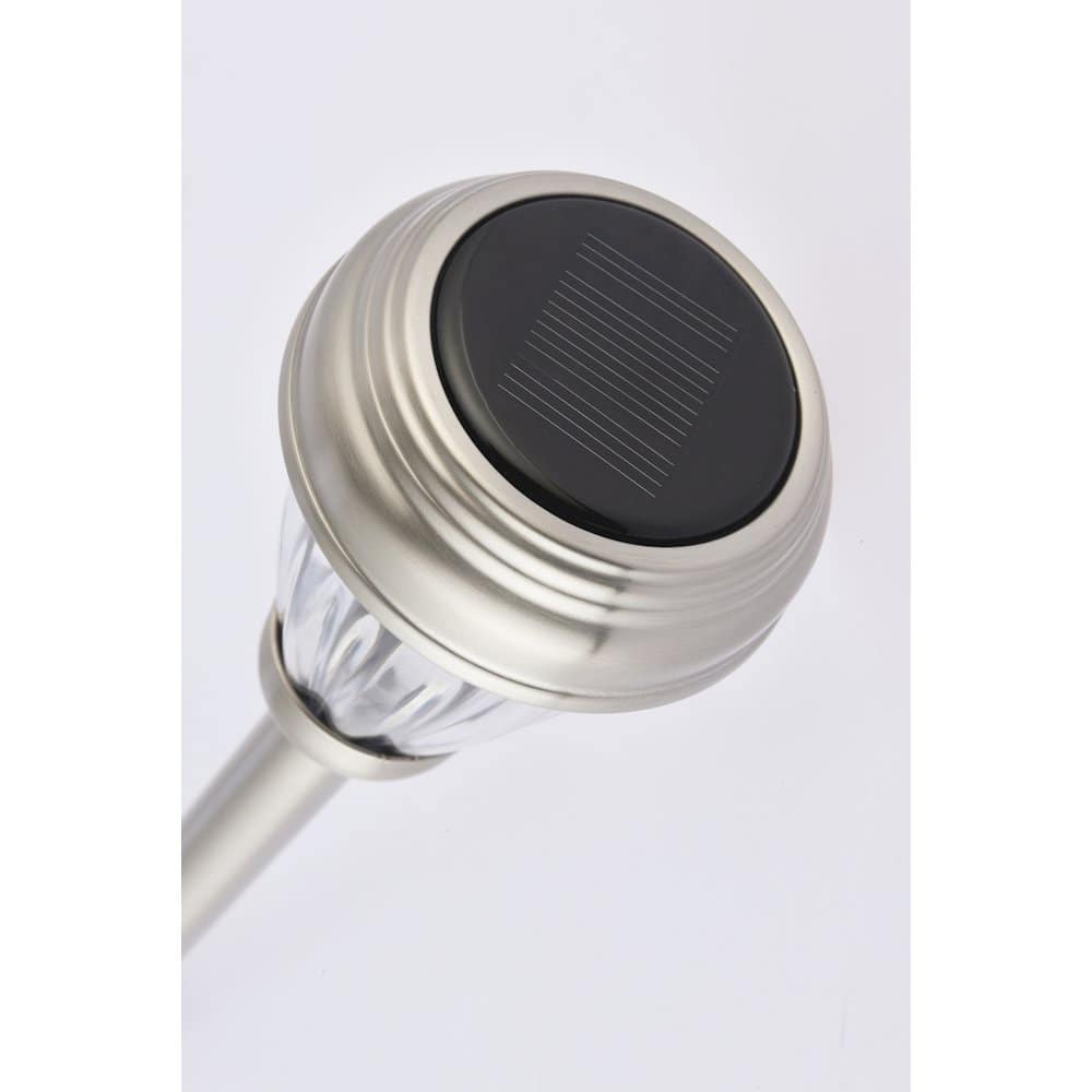 Photos - Floodlight / Street Light Elegant Living District - Outdoor LED 3000K Pathway Light, Pack of 6 - Silver
