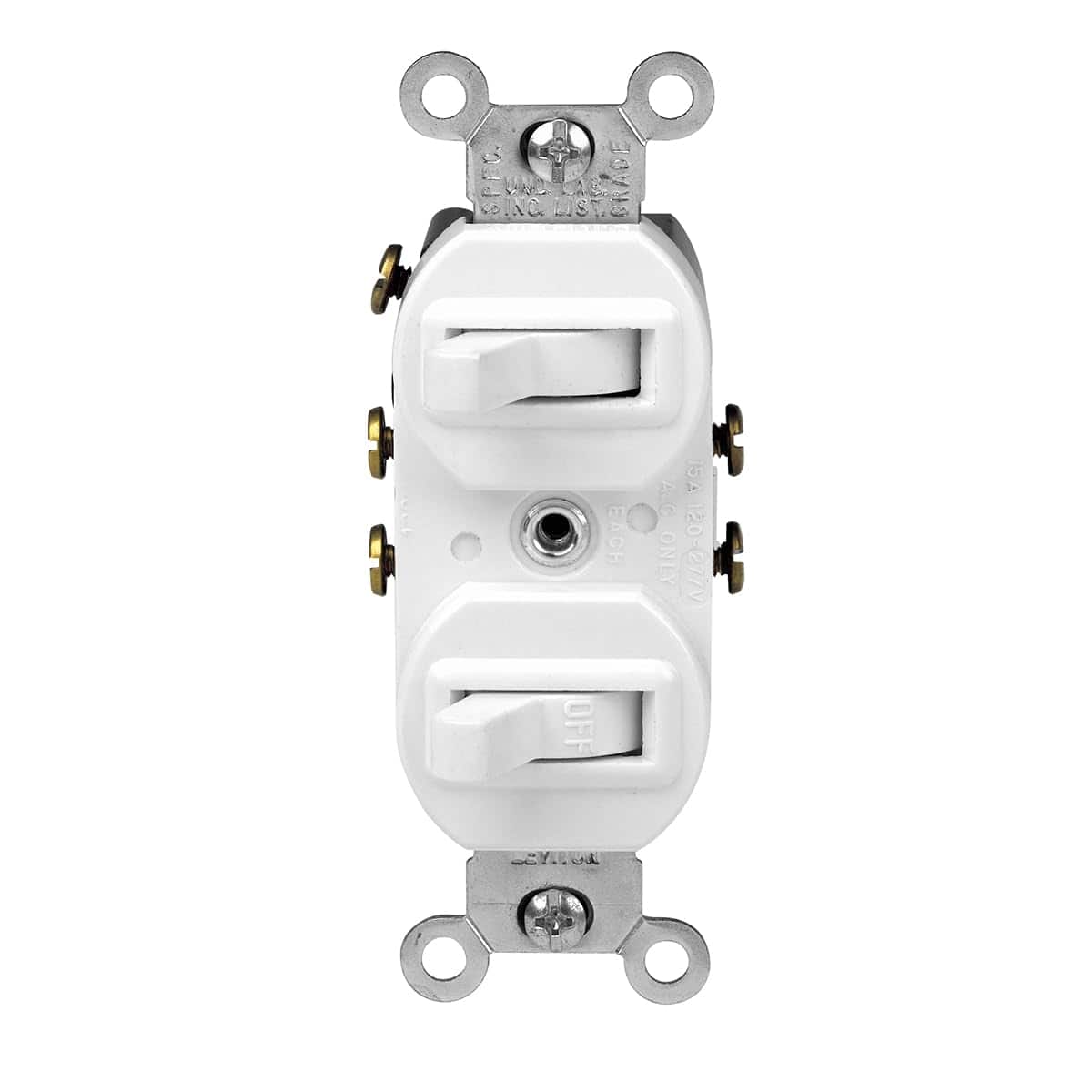 Leviton - 15 Amp 120/277V Duplex Style Single-Pole/3-Way Combination Switch, Commercial Grade, 5241-W - White price history on PriceWatchPro