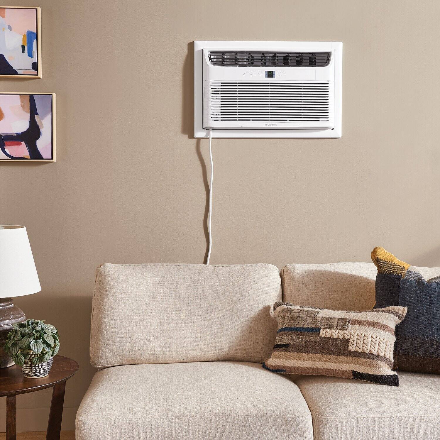 Alt View 5. Frigidaire - Frigidaire 230V 12,000 BTU 550 Sq. Ft. Wall Air Conditioner with 10,600 BTU Supplemental Heat - White.