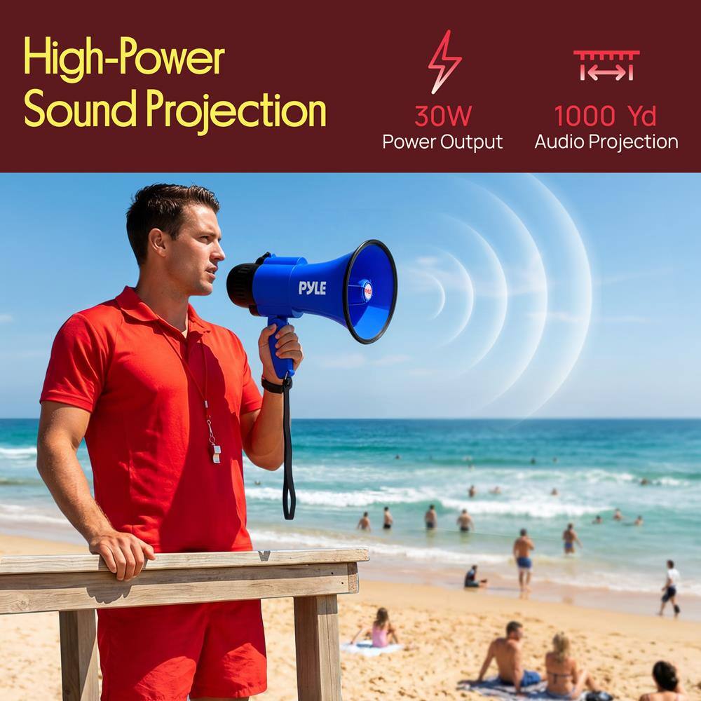 High-Power Sound Projection  
30W Power Output  
1000 Yd Audio Projection