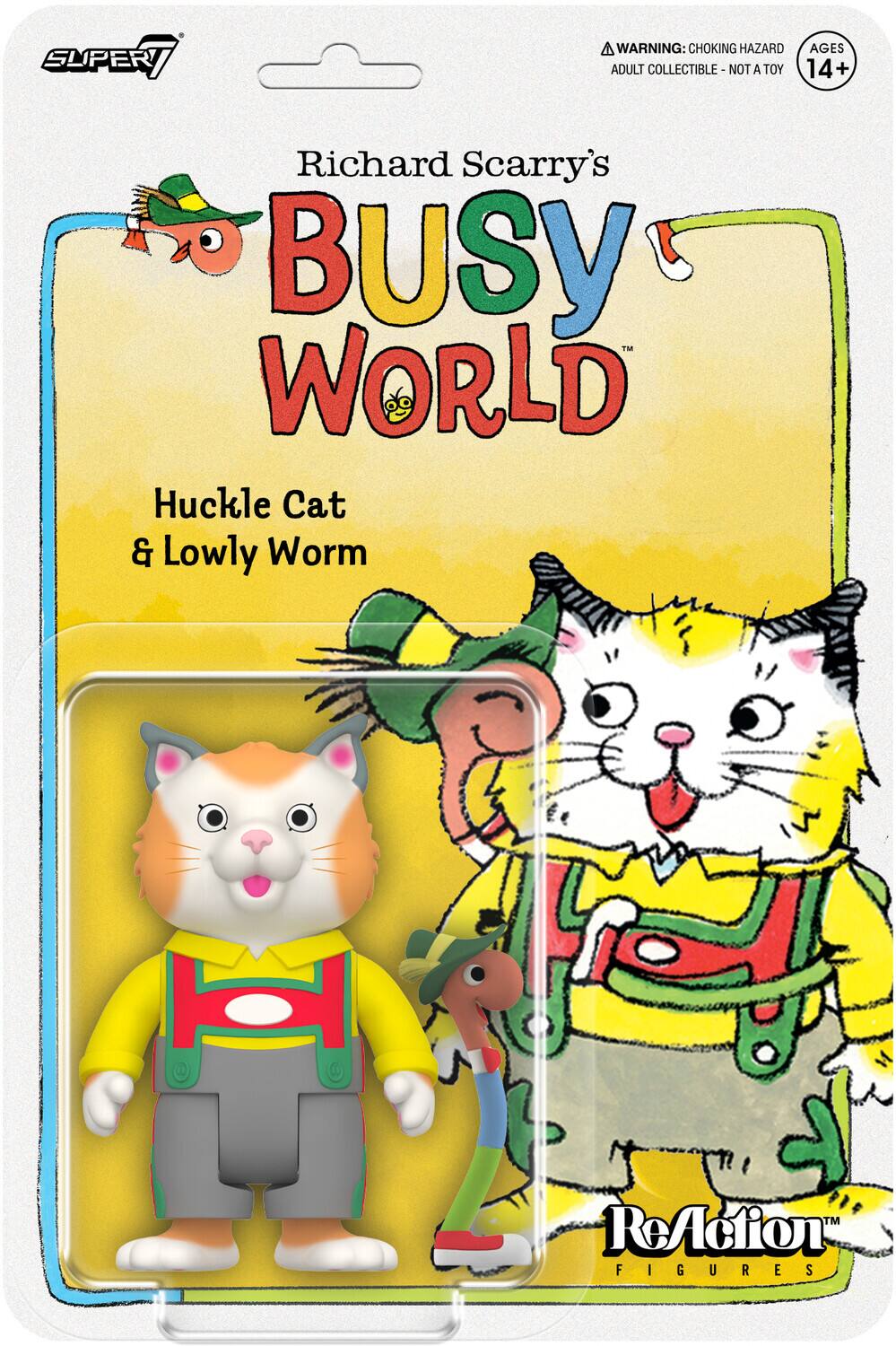 Super7 - Richard Scarry - Reaction Wv1 - Huckle Cat - COLLECTABLES