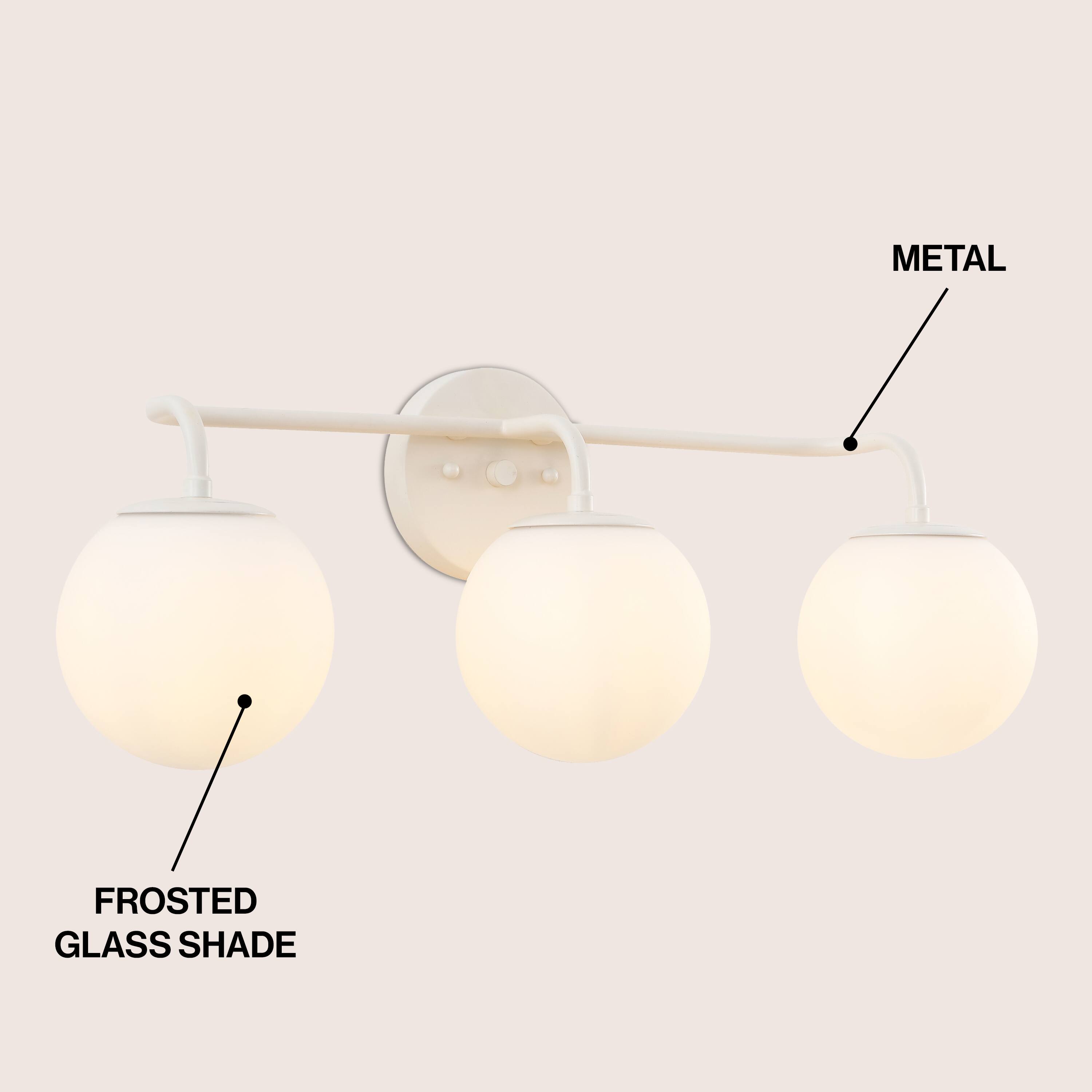 METAL  
FROSTED GLASS SHADE