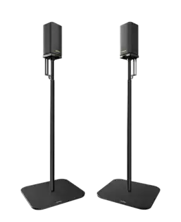 Ultimea - Steady 400 Speaker Stands, Adjustable Height, Stable Aluminum Alloy Speaker Mounts for Surround Sound Systems - Black