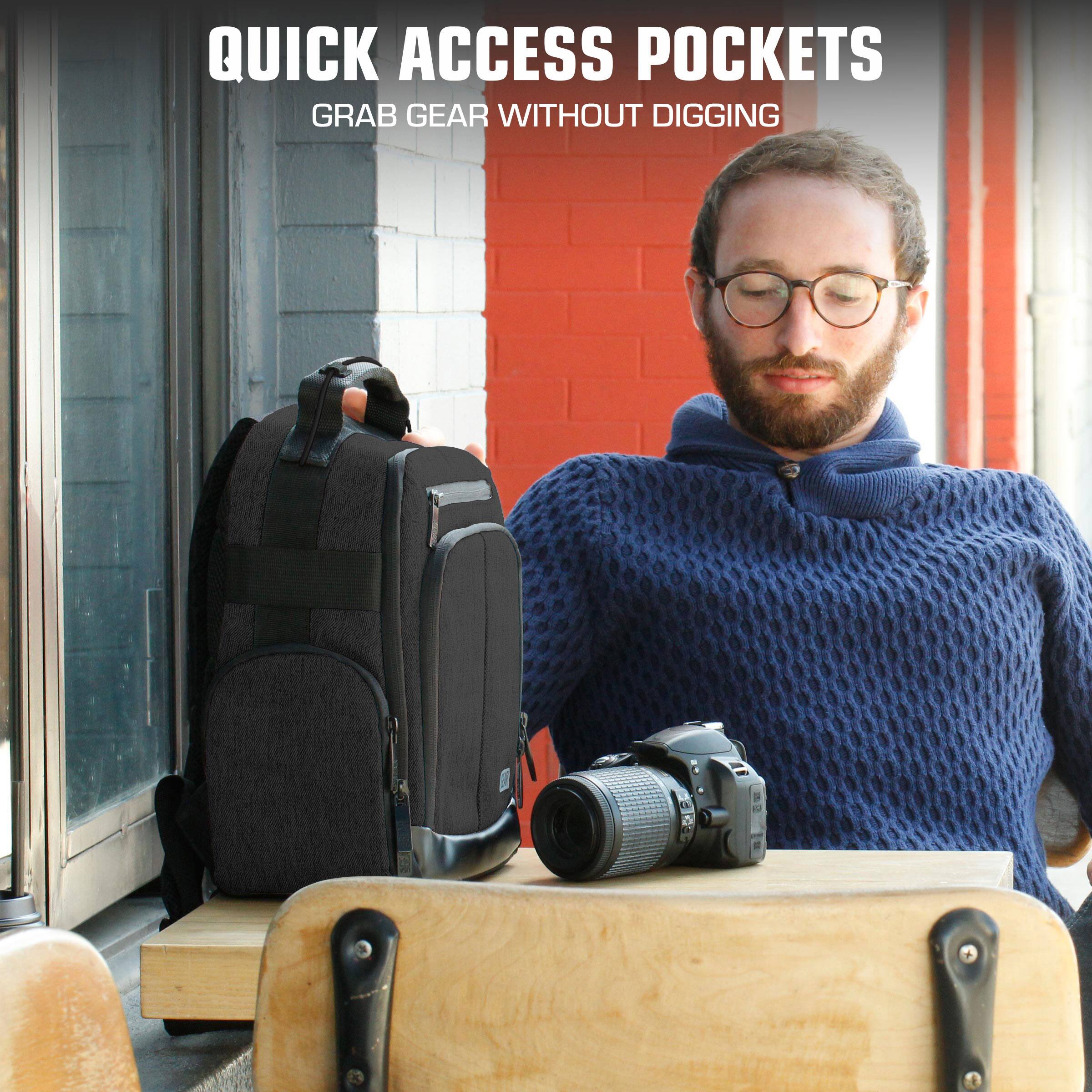 QUICK ACCESS POCKETS  
GRAB GEAR WITHOUT DIGGING