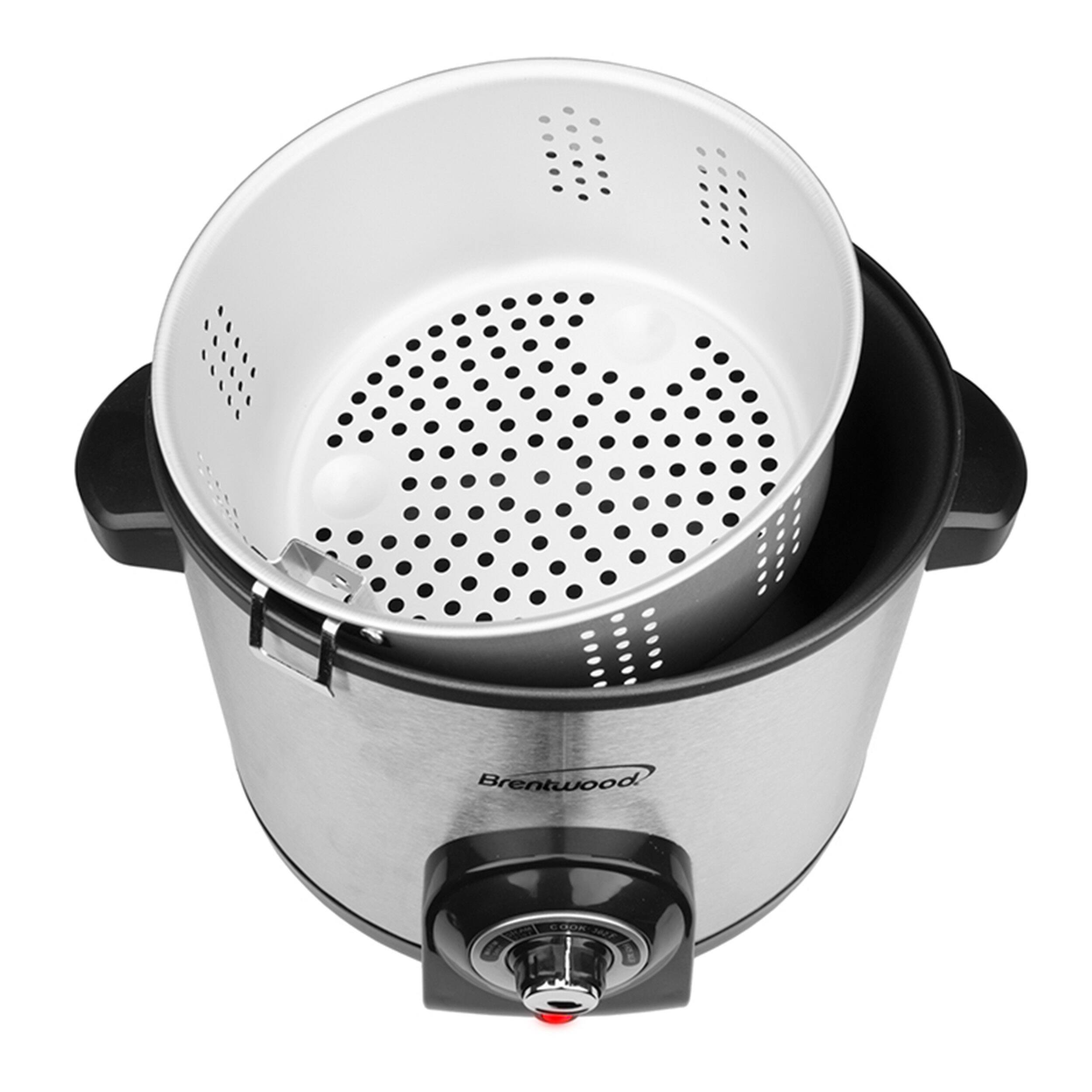 Alt View 3. Brentwood - Brentwood 5.2 Quart Deep Fryer - Silver.