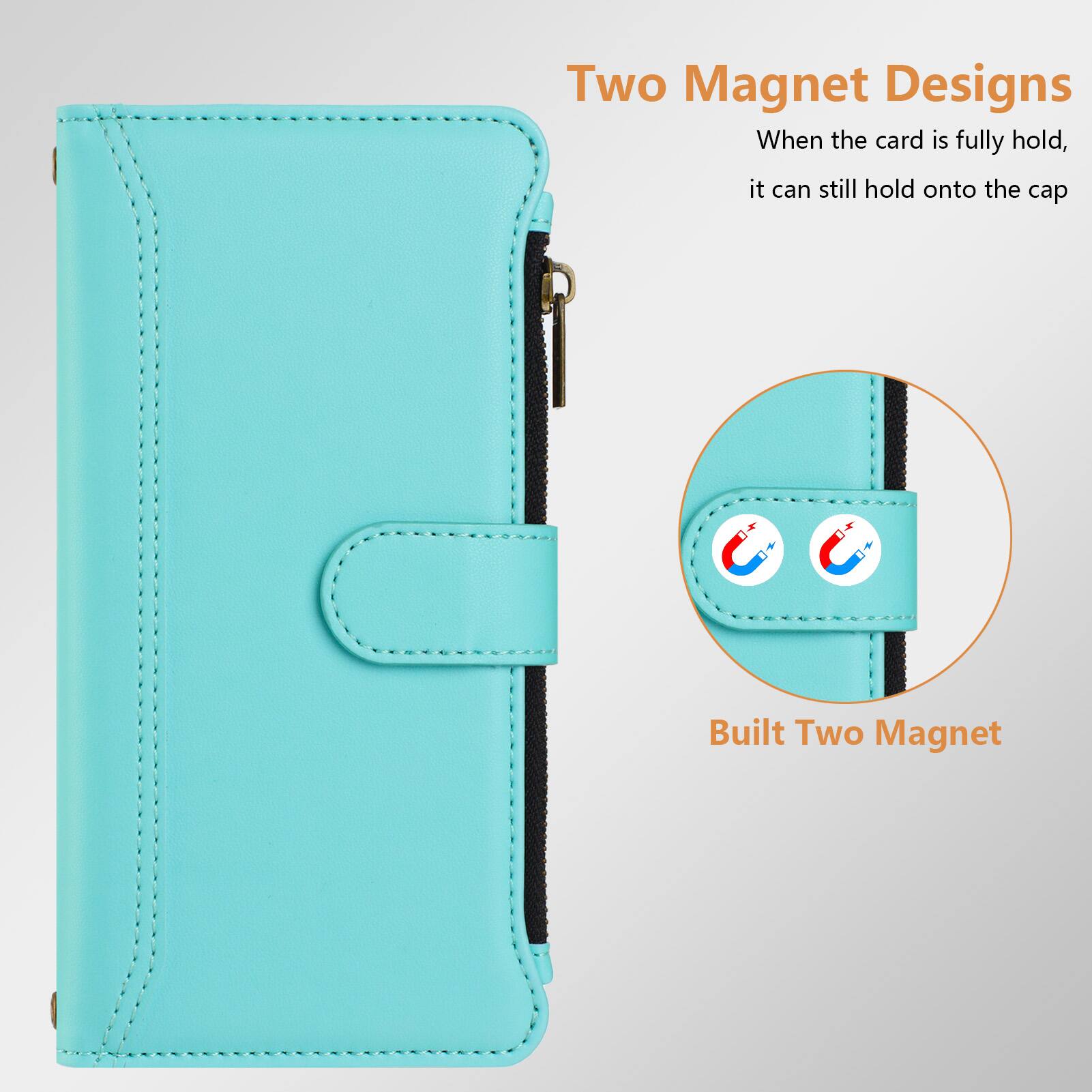 Two Magnet Designs  
When the card is fully hold, it can still hold onto the cap  

Built Two Magnet