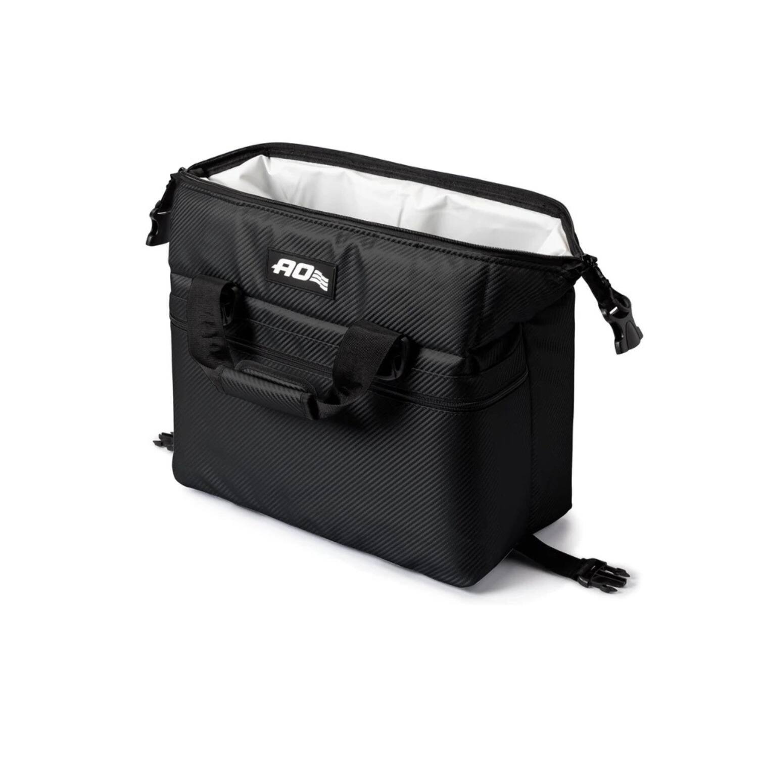 Left. AO Coolers - AO Coolers Carbon Series 24-Pack Soft Cooler Leak-Proof and Durable (Black) - Black.