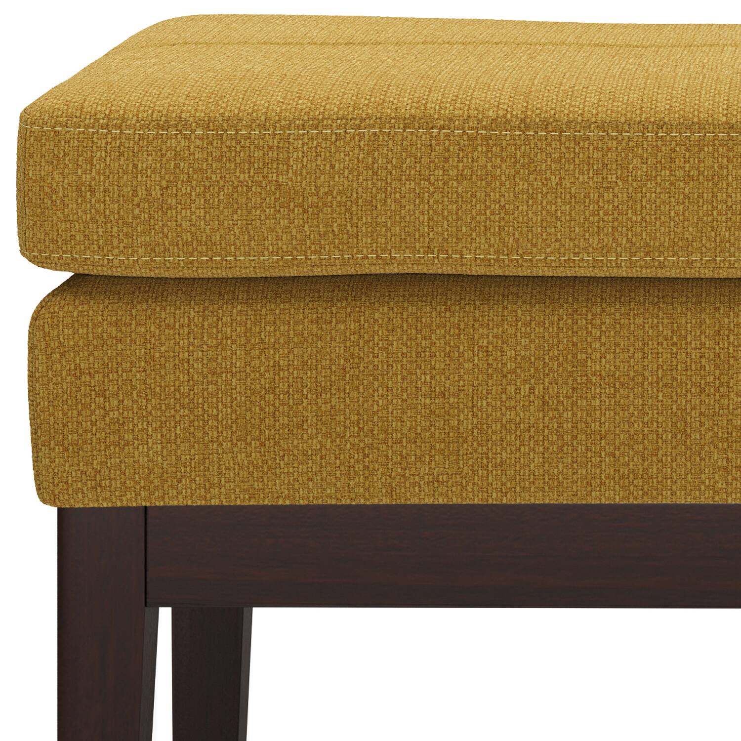 Alt View 4. Simpli Home - Carlson Small Ottoman Bench in Marigold - Marigold.