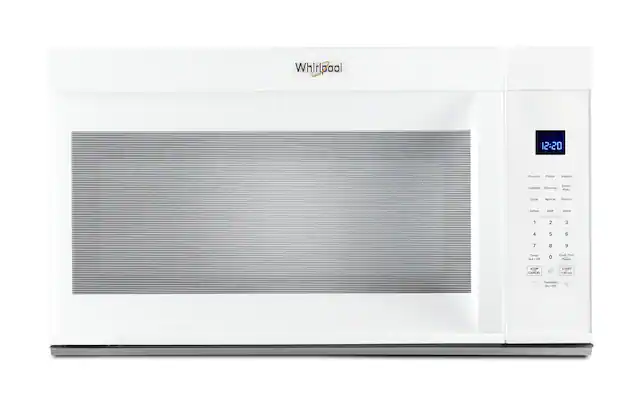Whirlpool
12:20
Popcorn
Potato
Veggies
Oatmeal
Beverage
Dinner
Defrost
Soften
Melt
Warm
1
2
3
4
5
6
7
8
9
0
Cook Time
Start
Stop/Cancel
-30 sec
Runtable
On/Off