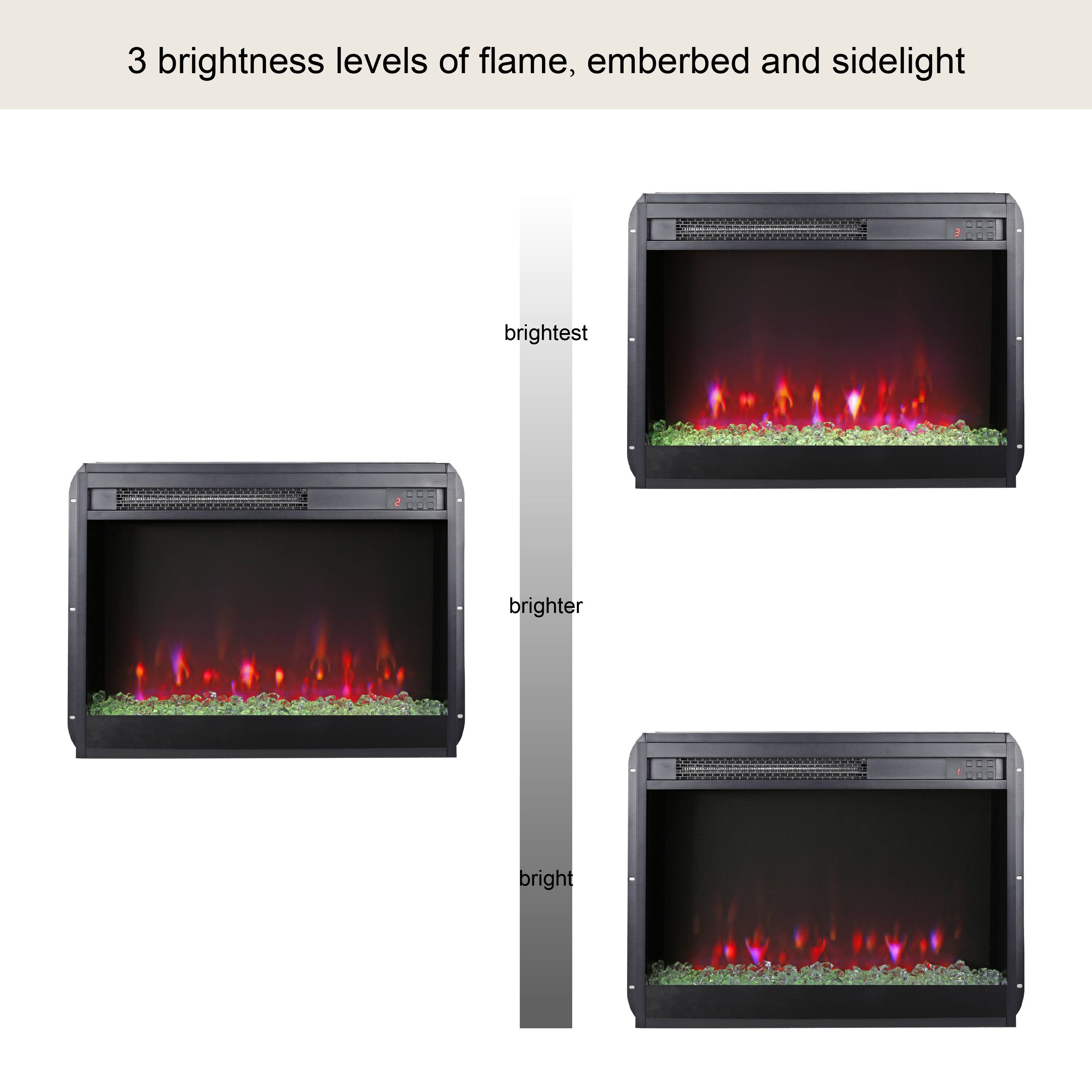 3 brightness levels of flame, emberbed and sidelight

brightest

brighter

bright