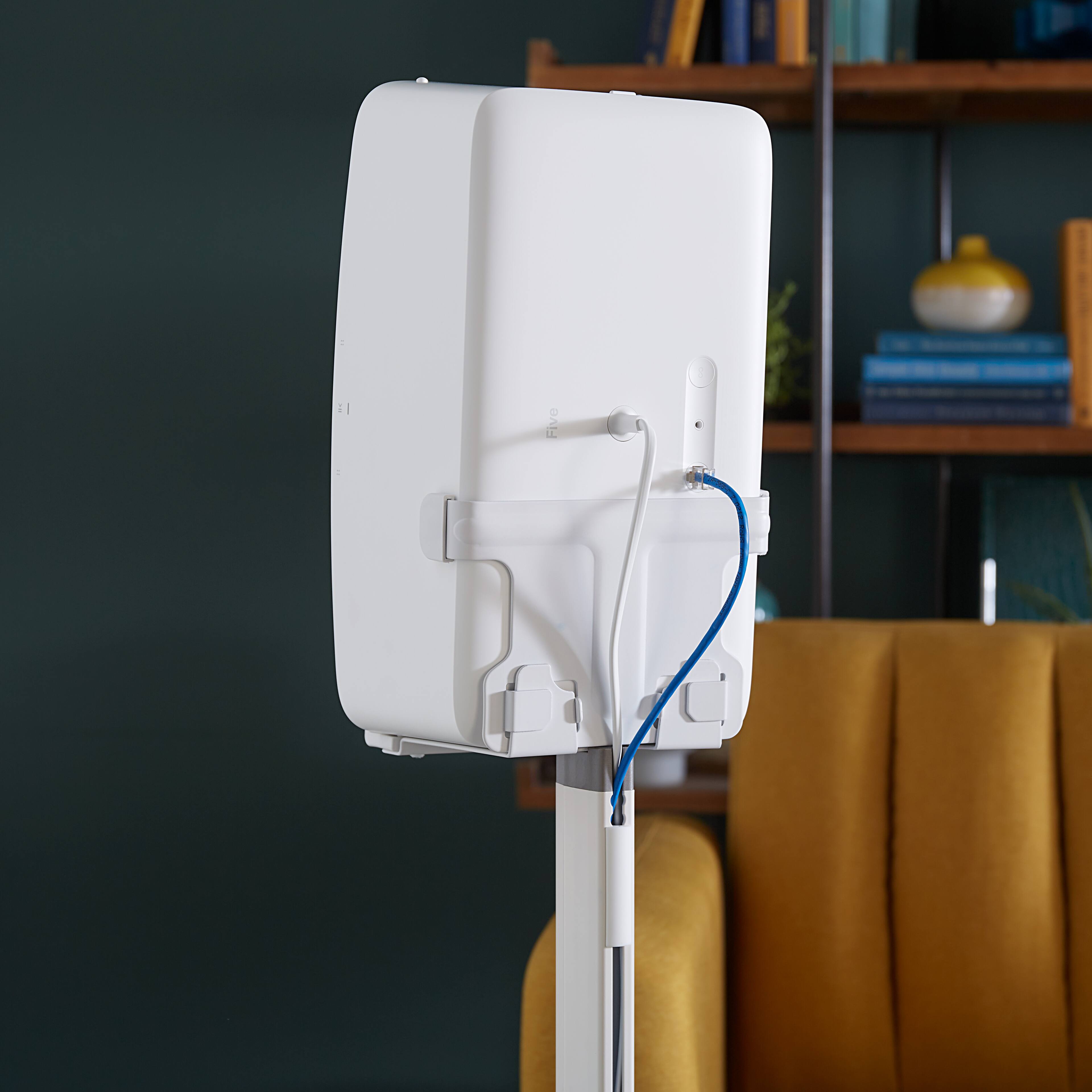 Back. Sanus - Wireless Speaker Stands Designed for Sonos Five and Play: 5 Speakers - White.