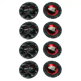 BOSS Audio - Boss 6.5 Inch 300 Watt 3-Way Car Coaxial Audio Stereo Speakers CH6530 (8 Pack) - Black