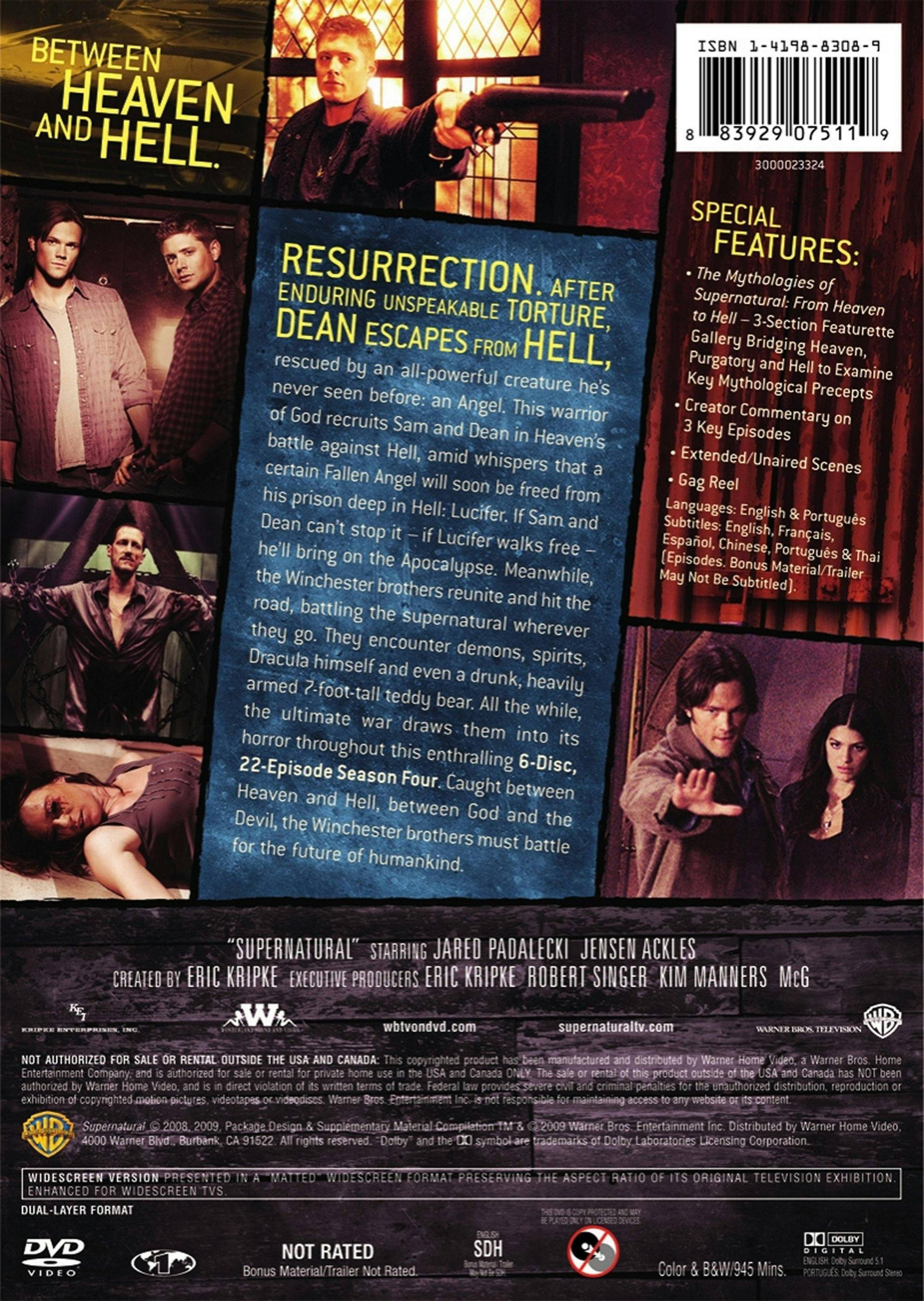 Angle. Supernatural: The Complete Fourth Season (Box Set) [DVD].