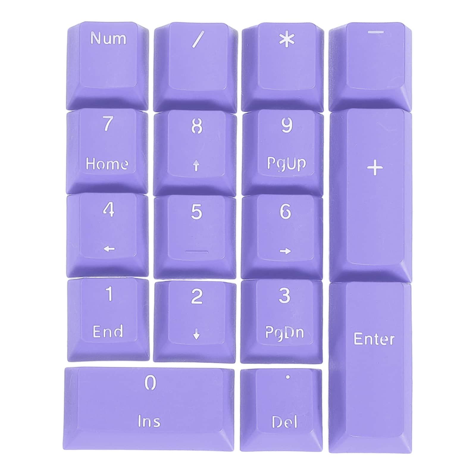 Unique Bargains - 17 Keys PBT Keycap Set, Colorful Mechanical Numpad Numeric Keypads Portable Keycaps for Office Gaming DIY - Purple