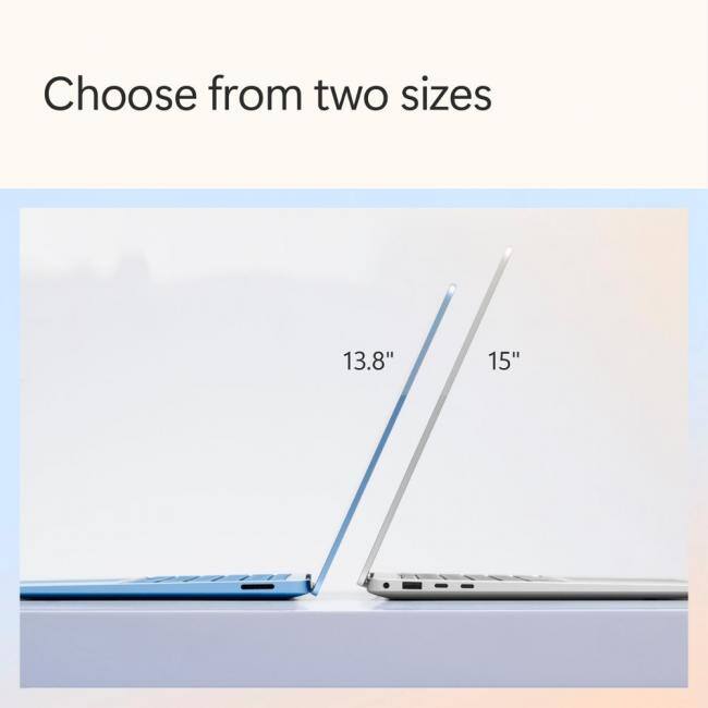 Choose from two sizes

13.8"

15"