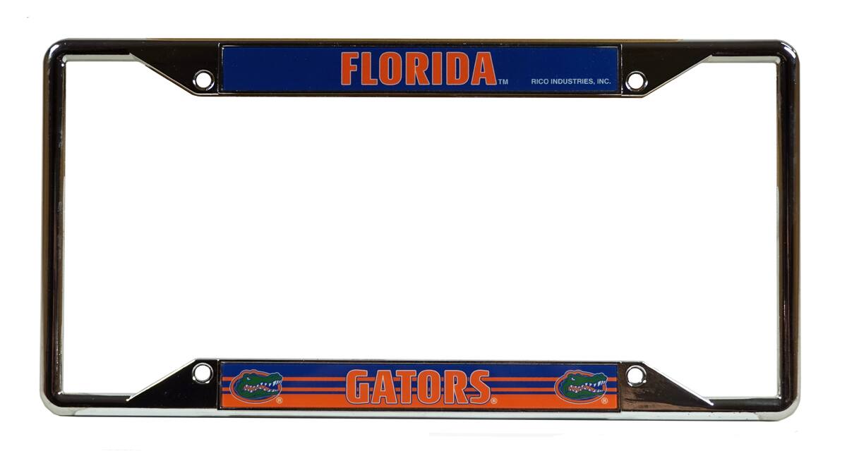 University of Florida Gators - 4 Corner View - Chrome License Plate Frame