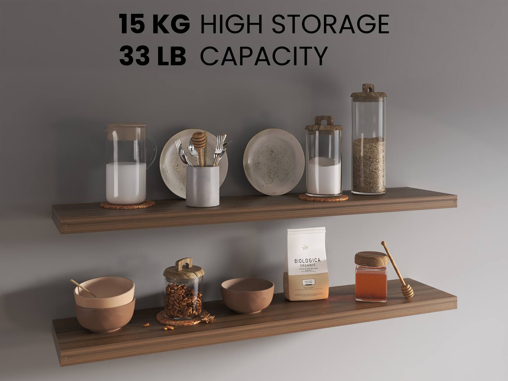 15 KG HIGH STORAGE  
33 LB CAPACITY  

BIOLOGICA  
ORGANIC