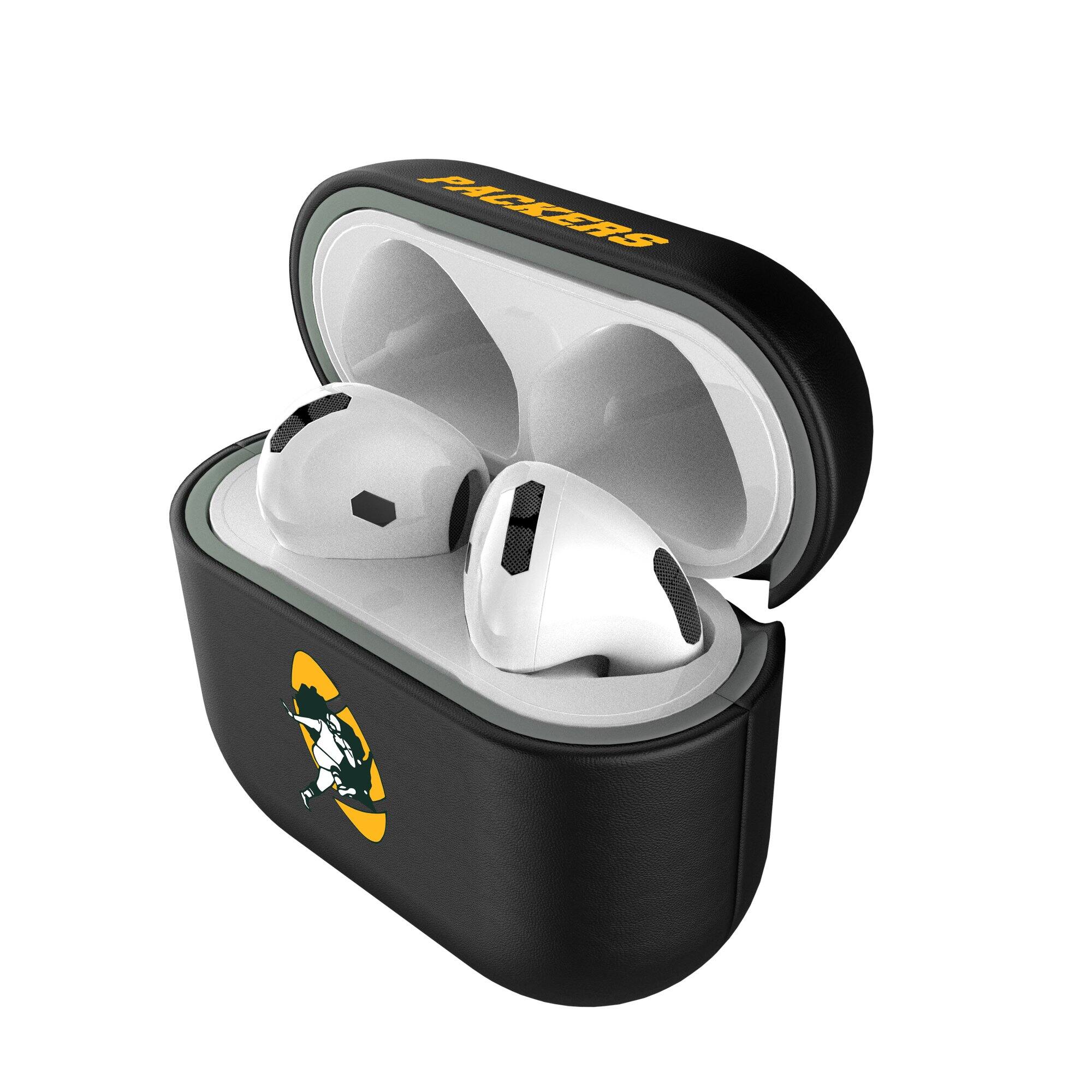 Alt View 3. Keyscaper - Green Bay Packers Green Bay Packers Insignia AirPods 4th Generation Case Cover - No Size - Black.