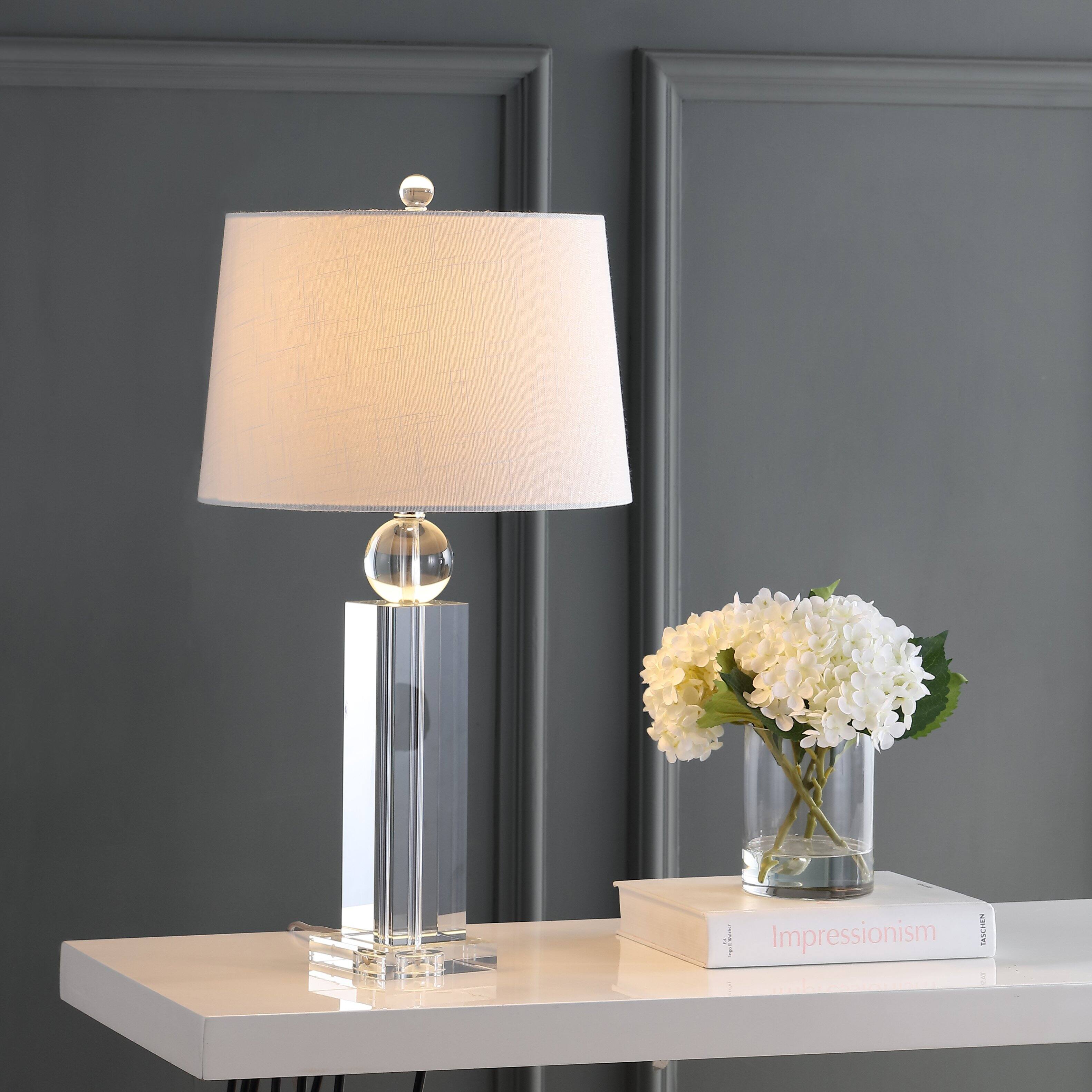 Alt View 1. Jonathan Y - Charlotte 28.5" Crystal LED Table Lamp, Clear - Clear.
