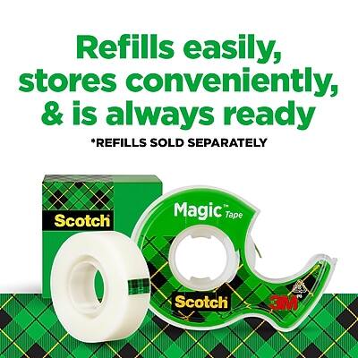 Refills easily, stores conveniently, & is always ready  
*REFILLS SOLD SEPARATELY  
Scotch Magic Tape  
Scotch 3M