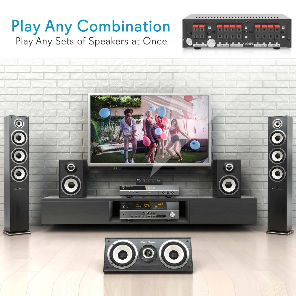 Play Any Combination  
Play Any Sets of Speakers at Once