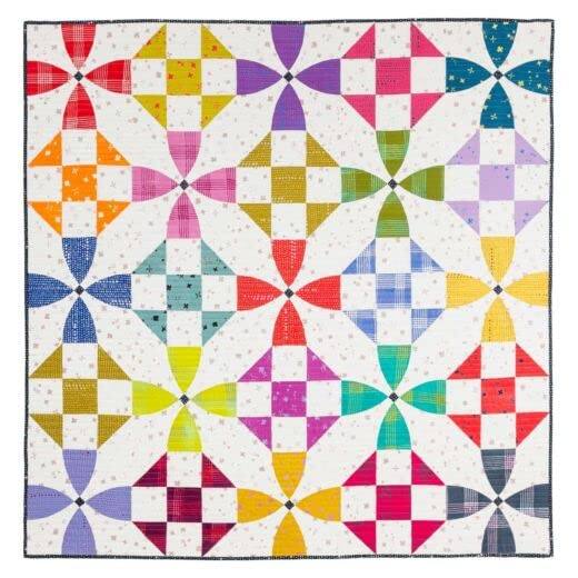 Alt View 3. AccuQuilt - Qube Mix And Match 8 Inch Block With 8 Basic Cut Quilting Shapes, Cutting Mat, Storage Box, And 14 Pattern Booklet - Multicolor.