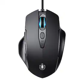 PO3TICJUNKI3 - Mouse With Buttons Design 5m Cable Computer Mice 7200dpi Optical Laptop - Wired - Black