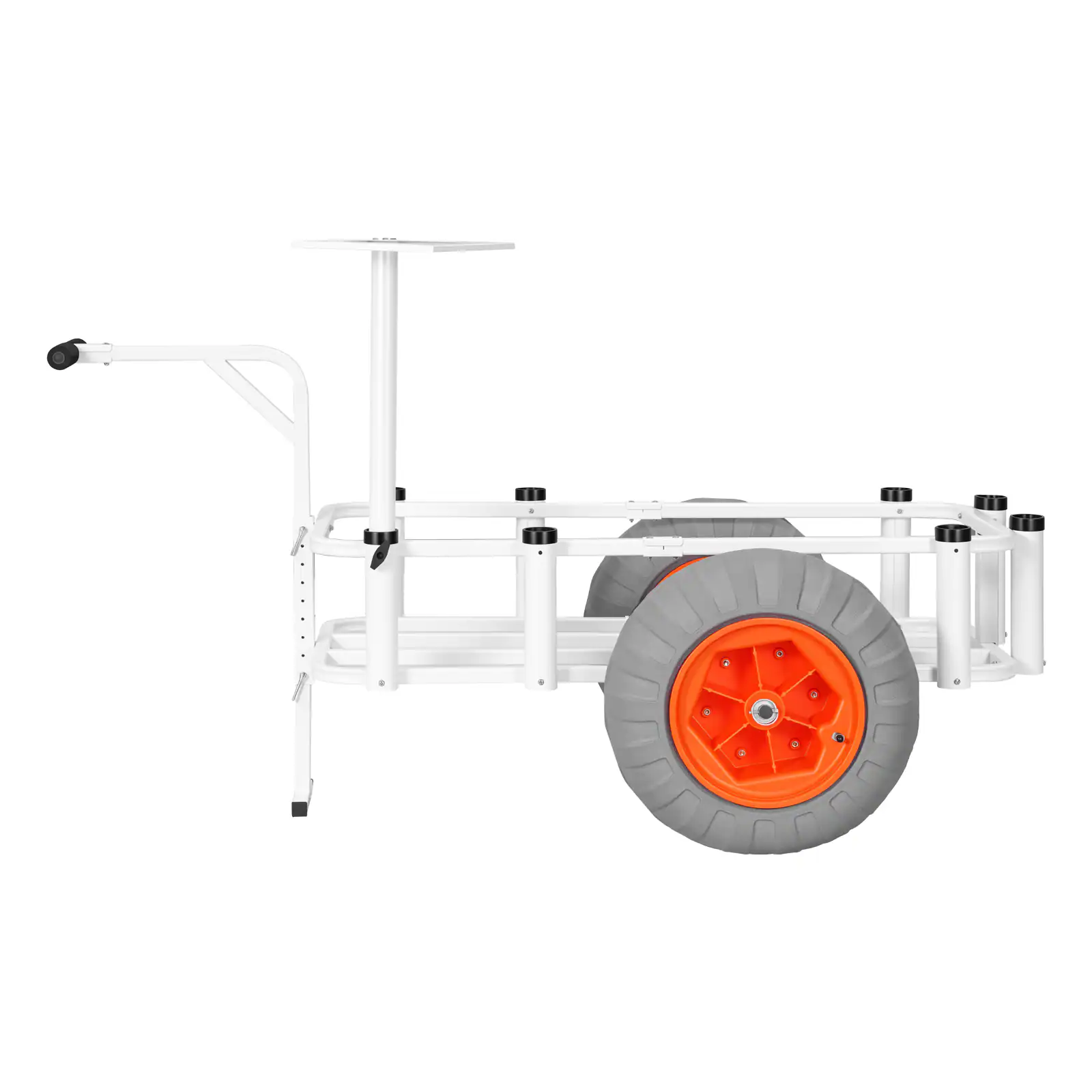 Alt View 5. VEVOR - Beach Fishing Cart, 350 lbs Load Capacity, Fishing Cart Wagon with Heavy-Duty Aluminum Alloy Frame - White.