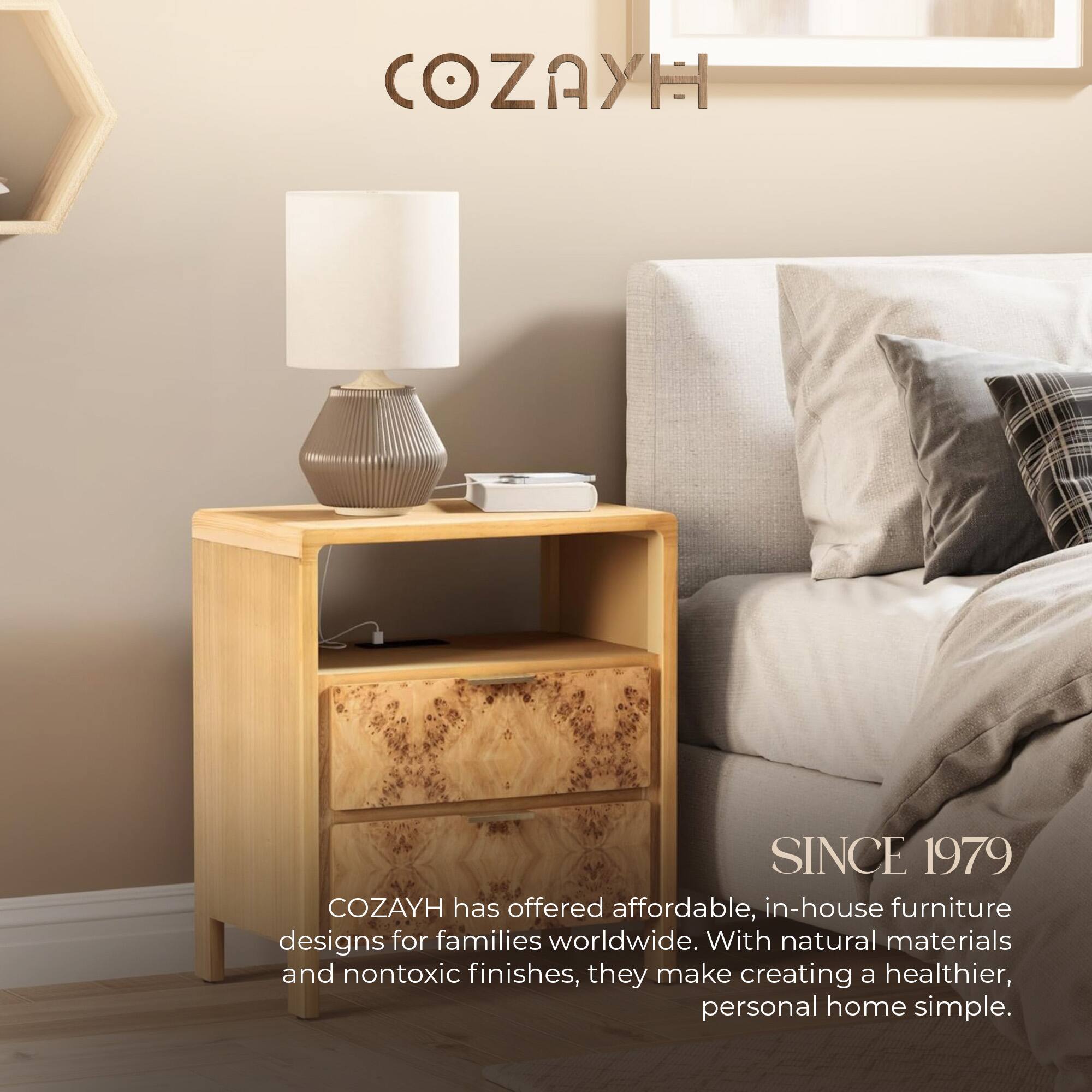 COZAYH SINCE 1979

COZAYH has offered affordable, in-house furniture designs for families worldwide. With natural materials and nontoxic finishes, they make creating a healthier, personal home simple.