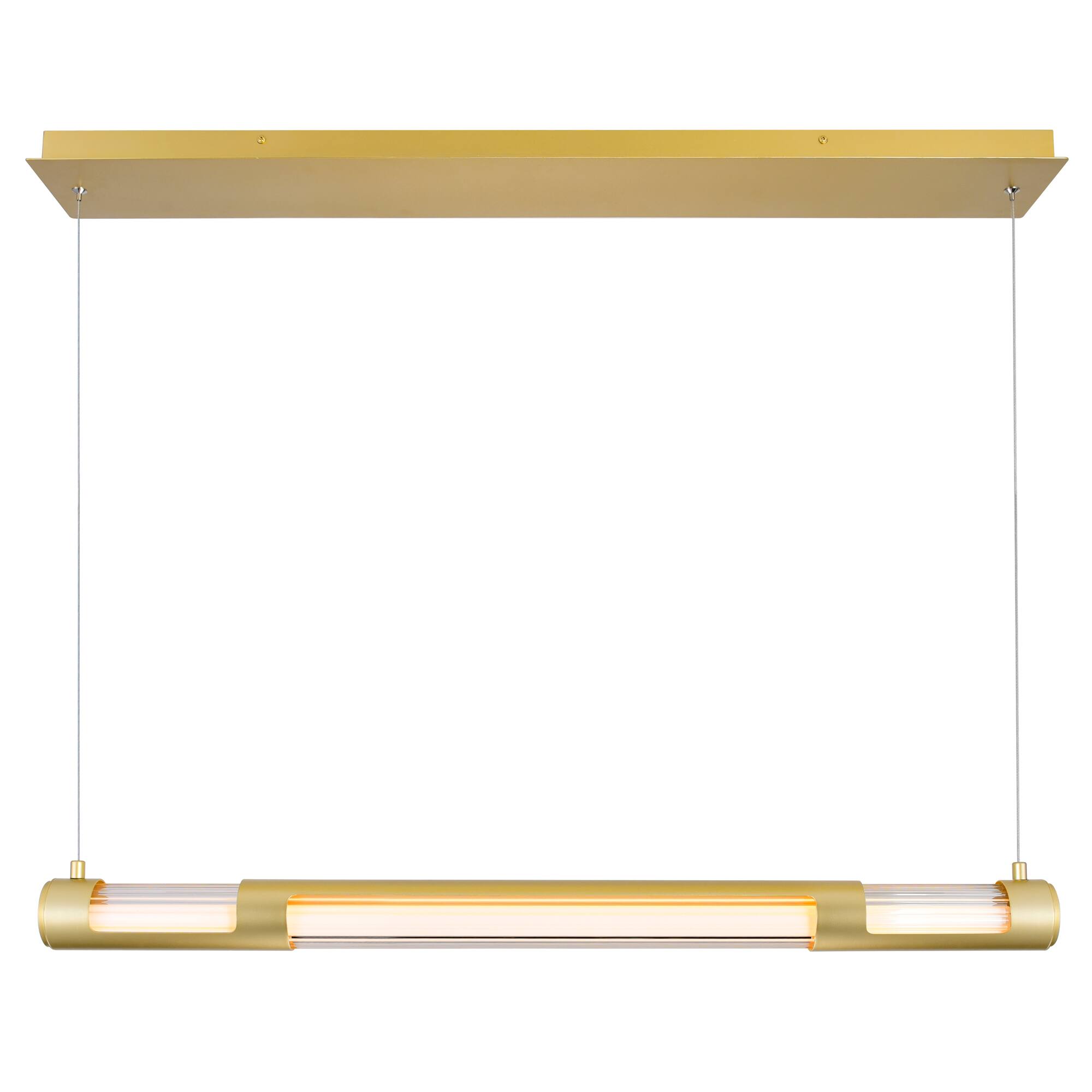 Angle. CWI Lighting - Neva 36 in LED Integrated Satin Gold Chandelier - Satin Gold.