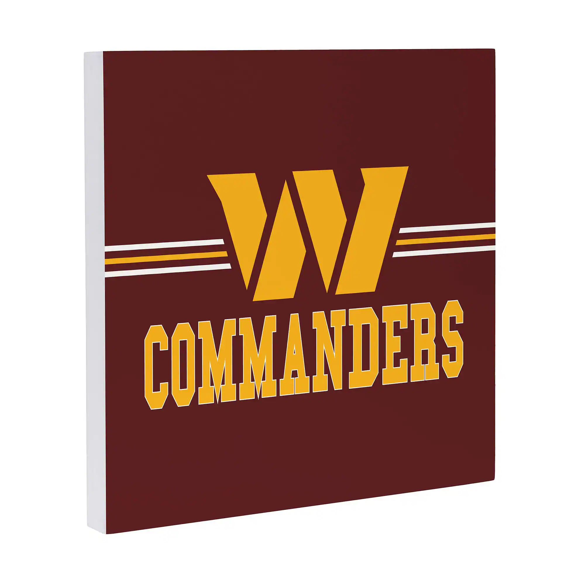 Alt View 1. Evergreen Enterprises - Washington Commanders 12" x 12" Wood Wall Sign - Multicolor.