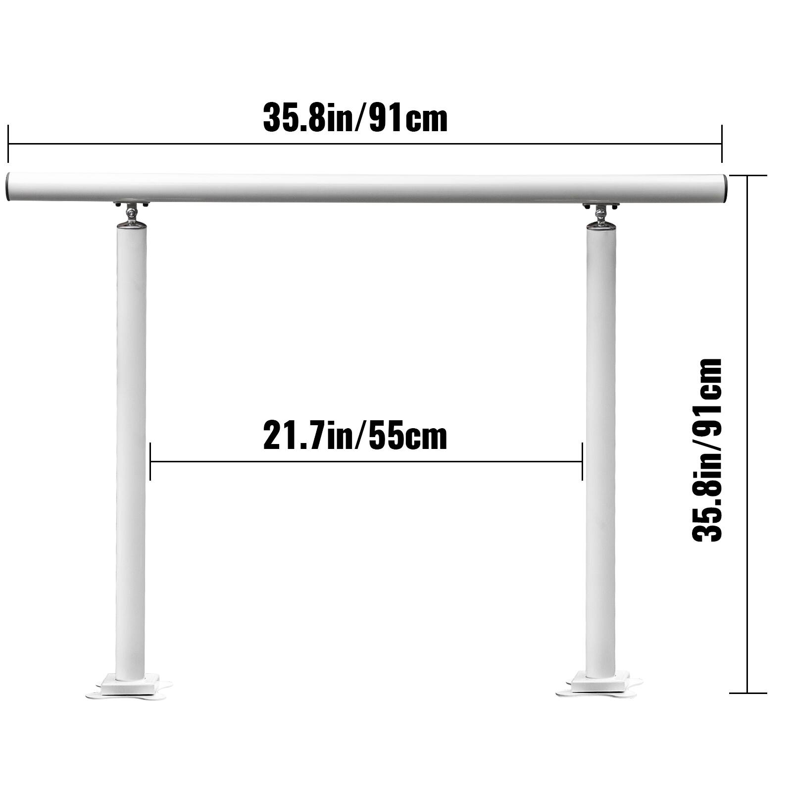 35.8in/91cm, 21.7in/55cm, 35.8in/91cm