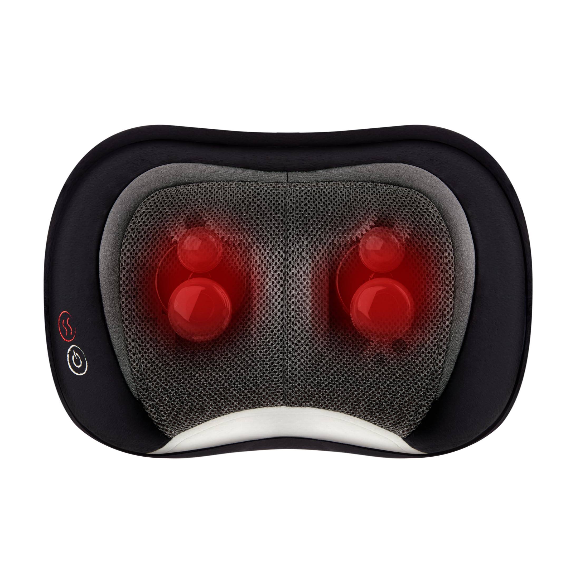Front. Live At Space - Portable Shiatsu Massage Pillow with Heat, 3D Kneading & Vibration for Neck Back Shoulders, Lightweight Travel - 642146667237.
