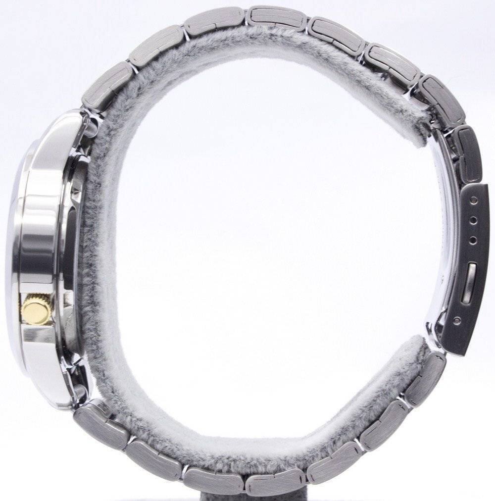 Left. Seiko - Automatic 21 Jewels Japan Made SNKK13 SNKK13J1 SNKK13J Men's Watch - Silver and Gold.