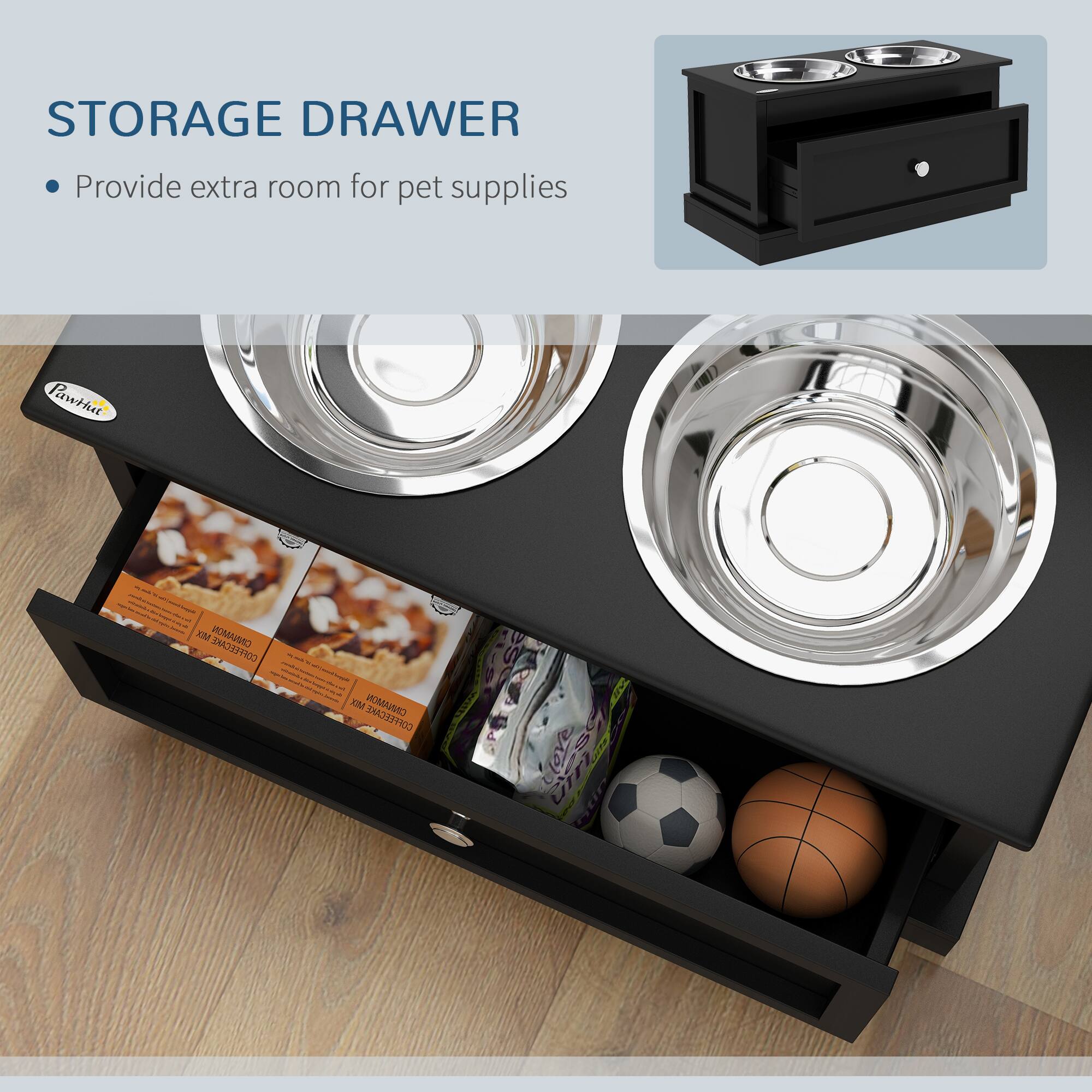 STORAGE DRAWER  
• Provide extra room for pet supplies  

Pawhut