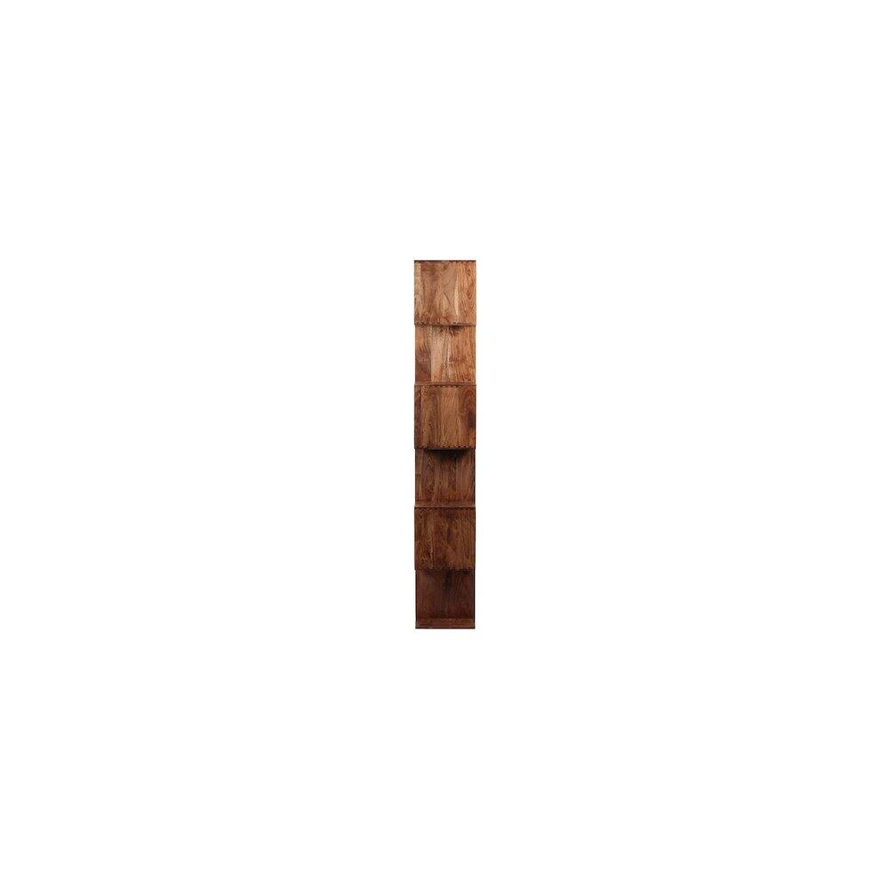 Left. Porter Designs - Portola Solid Acacia Wood Bookcase - Brown.