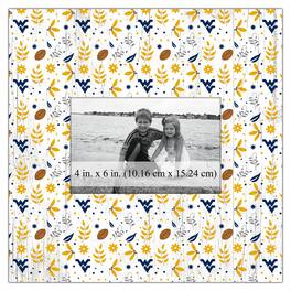 Fan Creations - West Virginia Mountaineers 10'' x 10'' Floral Pattern Frame - Multicolor