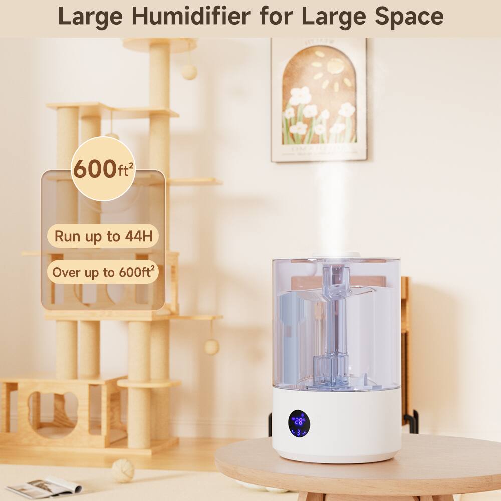 Large Humidifier for Large Space

600 ft²

Run up to 44H

Over up to 600 ft²