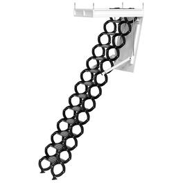 Topteng - 13-Step Electric Attic Ladder 11.8FT - Aluminum Folding Pull-Down Stairs, 500lb Capacity, Remote Control - Black