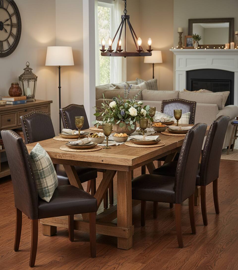 Alt View 4. AOITUN - Elegant Dining Chairs Set of 2 Upholstered Leather for Daily Comfort - Ideal for Dining Room and Kitchen - Brown.