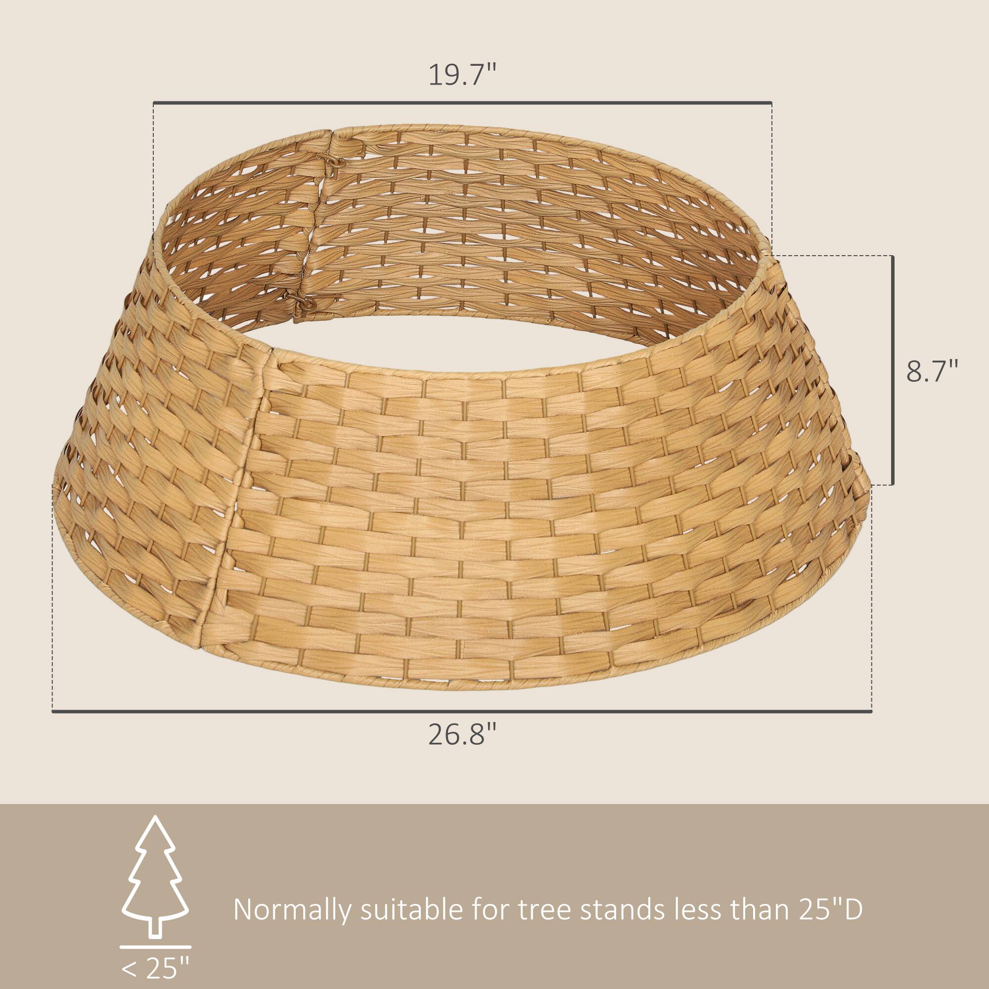 19.7"  
8.7"  
26.8"  

Normally suitable for tree stands less than 25"D