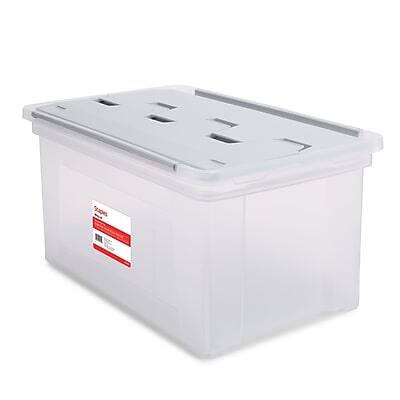 Staples - Wing Lid File Totes, Letter Size, (140166/139585) - Clear