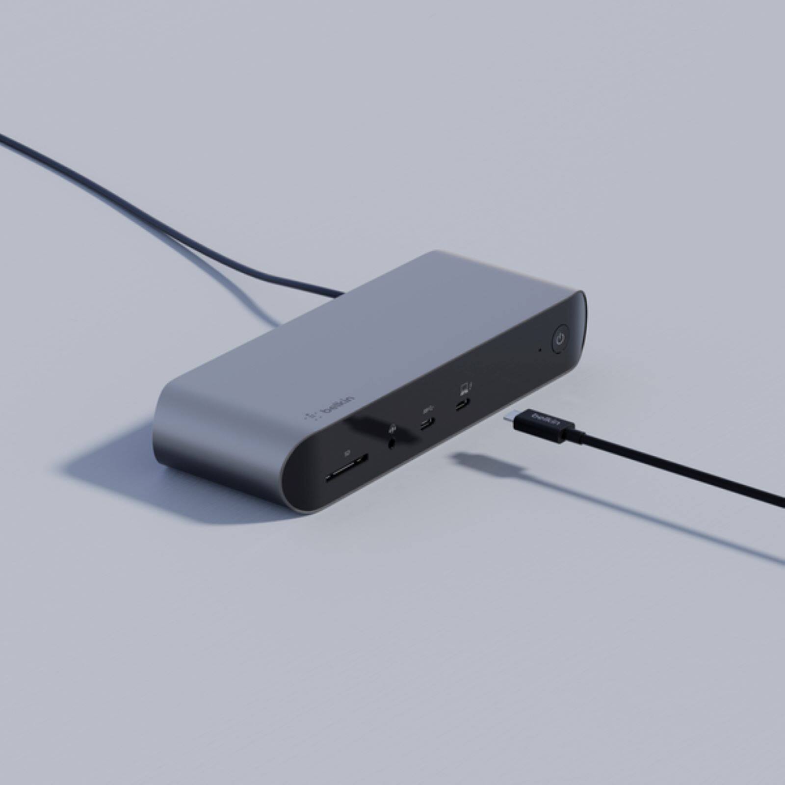 Left. Belkin - 3.3ft USB-C Thunderbolt 5 Cable w/ 240W Power Delivery, Bandwidth Boost Up to 120Gbps, and 4K UHD Display Resolution - Black.