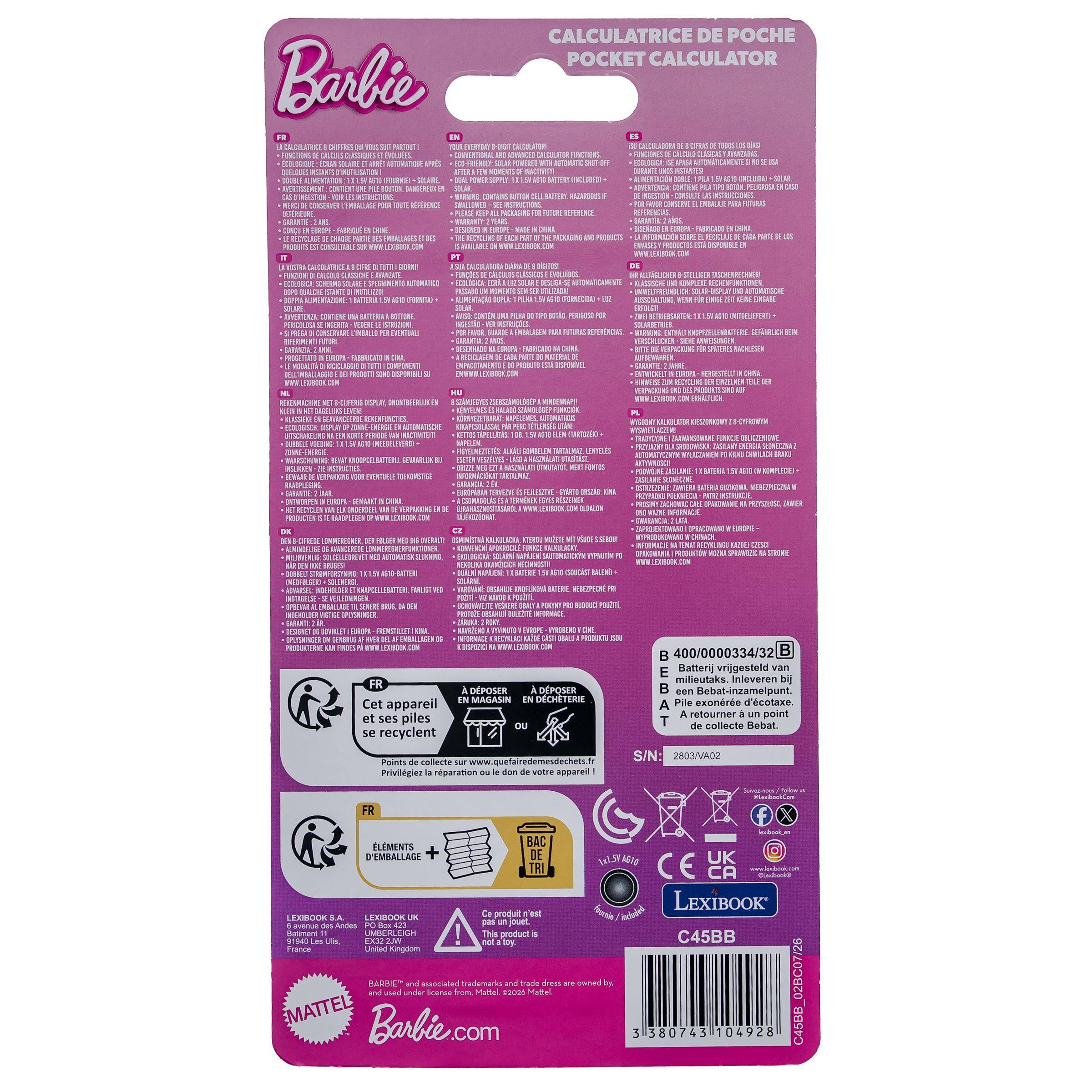 Barbie  
CALCULATRICE DE POCKET POCKET CALCULATOR

DAS  
EE  
LERSE Z YEARS  
!  
3  
T  
FORNIT  
PT  
DE  
.9  
PLESSADO  
UND ERIFOUGH  
ENGE  
EXTRALT  
FUNACIN,  
IN  
670  
NAMILEN  
DE LIKE  
LENIELES  
YYSMOOOMS  
ROWTOS EXPROCKS TOEKONSTIGE TURTINAZ ZASILANE RONESTINE GARANCIA: BATERIA TRIVE ORIZAR . POLICKEZIA R/WOULD 8 EUROPA DEMANT CHINA ZAMER RECYCLEN VOLVALLO ONE MAZNE 7 Z LATA, x CAPREDENCIONANO OVERALT! NTERDI MUZETE KIAZDEI CJEXON SPAKOWAHA SFUNDEC LA ELBERLE SUDING HEATURA  
INSTAGELSE-  
NAVOD  
BATERIE NEBEIPECHE OBALY  
DIVIKLET IN  
FRENSTILLET INVONUTO EMBALLADEN VALIDE DPOSER  DPOSER EN MAGAS