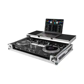 Headliner - Flight Case with Laptop Platform for Pioneer DJ DDJ-REV7, Custom-Fit Protective Road Case with Glide Top