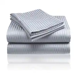 Plazatex - Embossed 1800 Series Wrinkle Resistant Ultra Soft Stripe Premium All Season Bed Sheet Set, King - Gray
