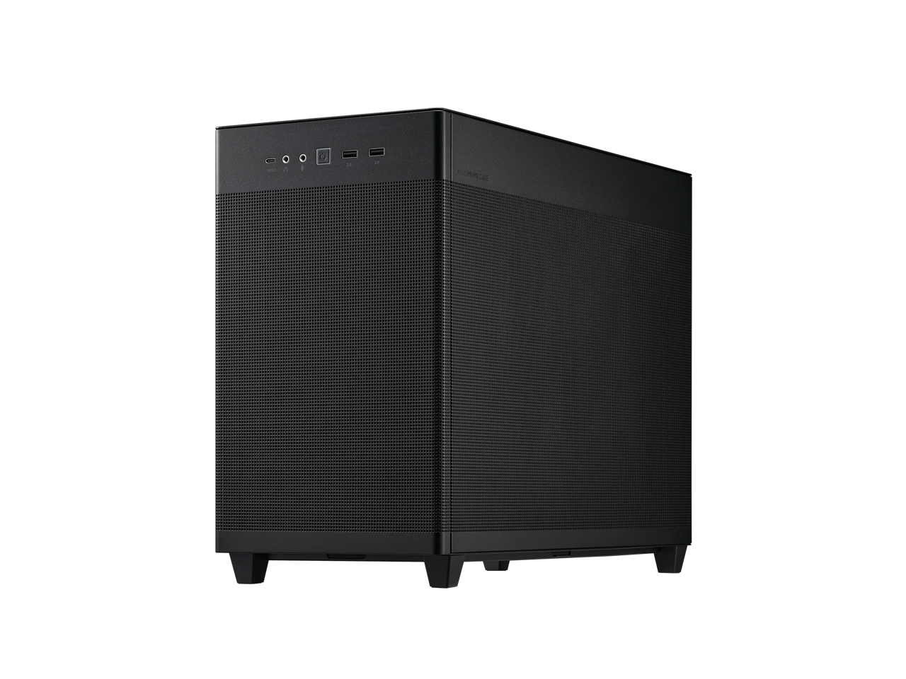 Alt View 7. ASUS - ASUS AP201 ASUS PRIME CASE TG BLACK Black Steel, Plastic/Steel, Plastic, TG Micro ATX Computer Case - Black.