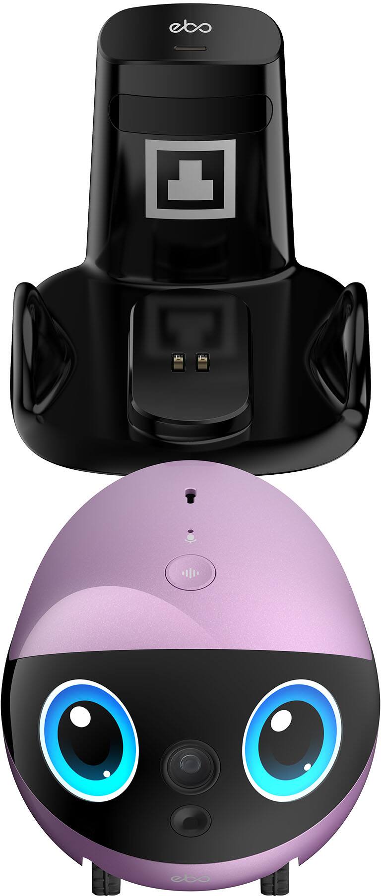 Alt View 15. Enabot - EBO Air 2 Plus FamilyBot with 3K Res, AI Assistant, 2-Way Video, Smart Patrol, 32-GB SD Card, Charging Dock, AC Adapter - Nebula Purple.