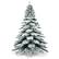 Alt View 21. Costway - 7.5 ft Snow Flocked Artificial Christmas Tree Hinged Alaskan Pine Tree Holiday - Green/White.