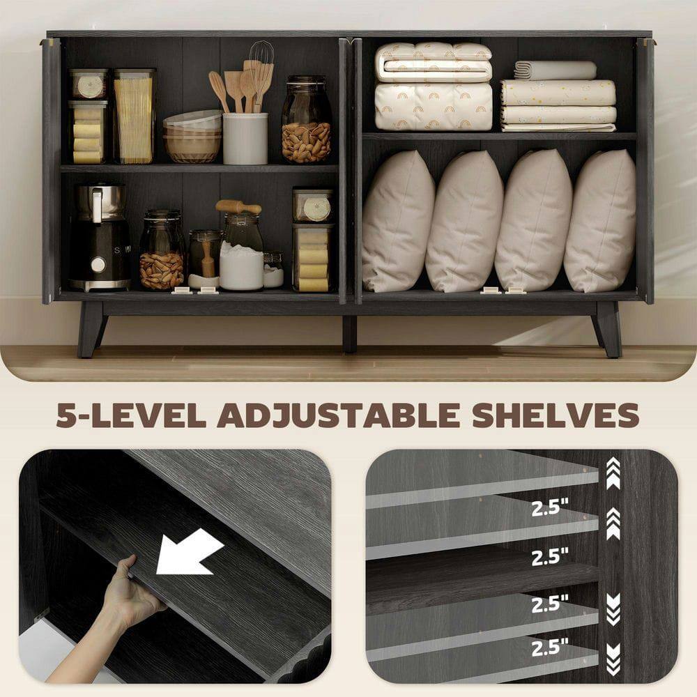 5-LEVEL ADJUSTABLE SHELVES

2.5"  
2.5"  
2.5"  
2.5"